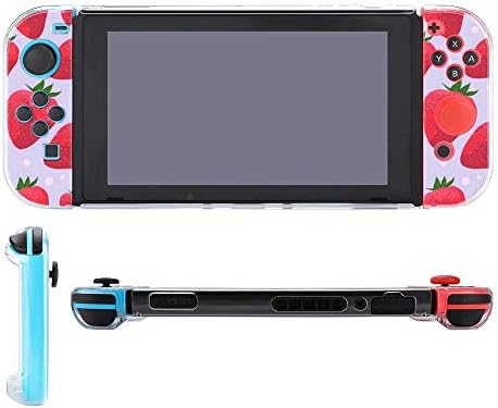 Случај за Nintendo Switch, јагоди од пет парчиња поставени додатоци за конзола за заштитни капаци на куќиште за прекинувач
