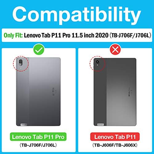 ProCase За Lenovo Tab P11 Pro Случај 11,5 инчи 2020 , Тенок Лесен Држач Фолио Заштитен Случај Со Тврда Обвивка Паметен Капак за Ослободување