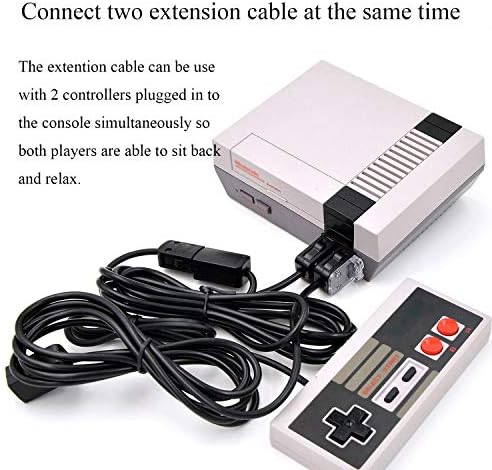 Chilartalent 1 NES Mini Classic Controller со 2 пакет од 10ft продолжен кабел за NES Classic, SNES Classic, Wii и Wii U контролер