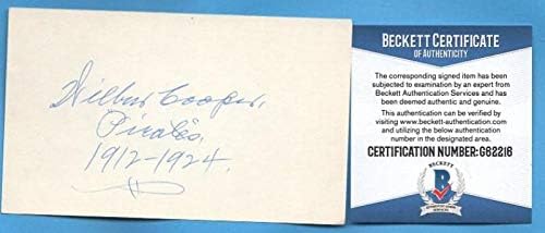 Вилбур Купер Пирати 1912-1924 3x5 Индекс картичка Бекет G6221516