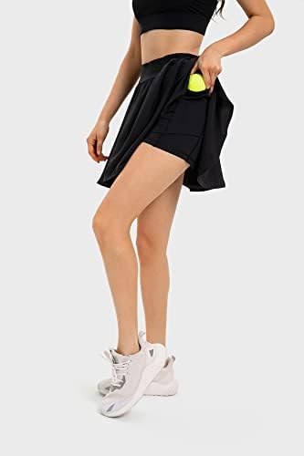 Тениски здолништа со тенис на Алтиленд за жени изградени во шорцеви, ладно чувство на атлетски голф со џебови