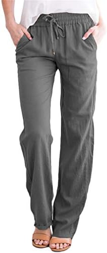 Andongnywell женски солидни бои атлетски џемпери салон со широки панталони за нозе Активни џогери со џебови панталони