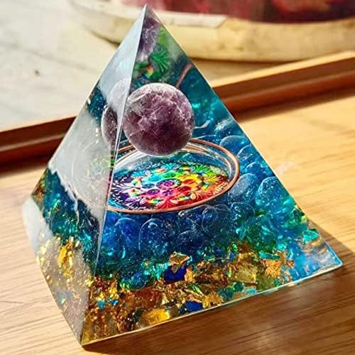 Аметист кристална сфера оргонитна пирамида опсидијан чакра енергетски оргон камен