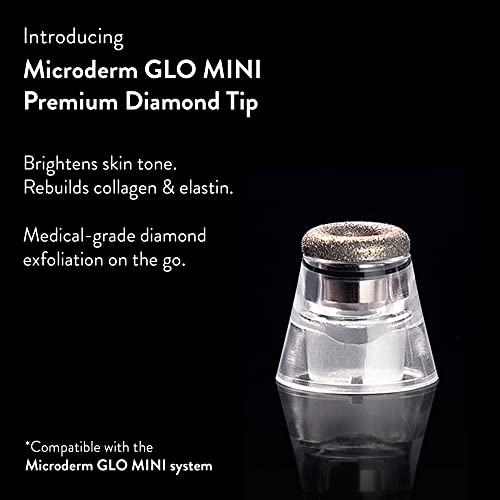 Микродерм Glo Mini Premium Diamond Microdermabraision Совети од Microderm GLO - додатоци од не'рѓосувачки челик од медицина, патентирана