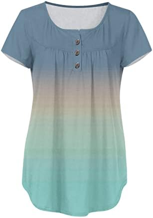 Женски кошули со кратки ракави за кратки ракави, скриени стомаци, искривени блузи, проток