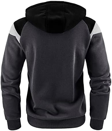 HXHYQKP MAN's Casual Camumlkage Sports Sports Sweatshirt Долг ракав патент со качулка со качулка