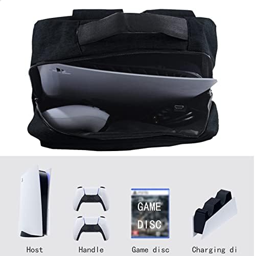 Чанта за PS5, ранец за чанти за складирање на патувања за заштитна луксузна торба за конзола PS5, торбичка за патувања за дискови на конзола