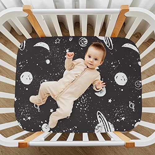 Бебе Галакси Планет вселенски кревет за креветчиња за момчиња девојчиња, детски креветчиња за кревет, се вклопува во стандардна големина