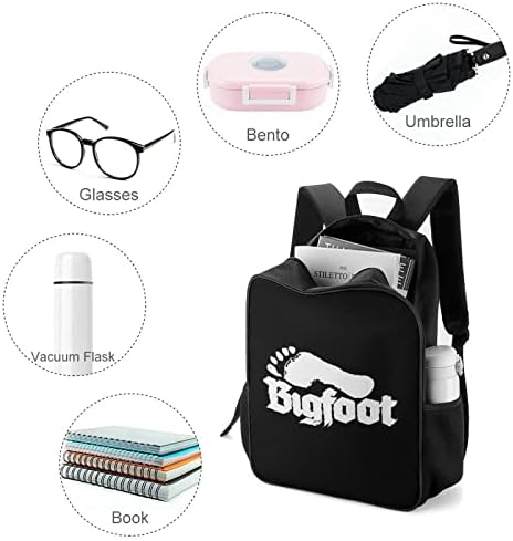 Bigfoot Footprint Unisex ранец лесен дневен пакет торба со рамо со џебови со шише со вода