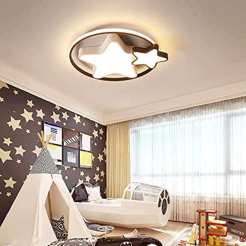 Ataay тавански светла, светло за планирање на таванот, креативна личност со пет точки starвездени декорации тавански ламба, три бои затемнување
