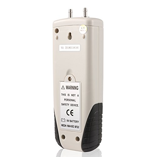 Дигитален манометар HTI-Xintai, мерач на притисок на притисок на двојно порта мерач на притисок HVAC, тестер за гас, голем ЛЦД