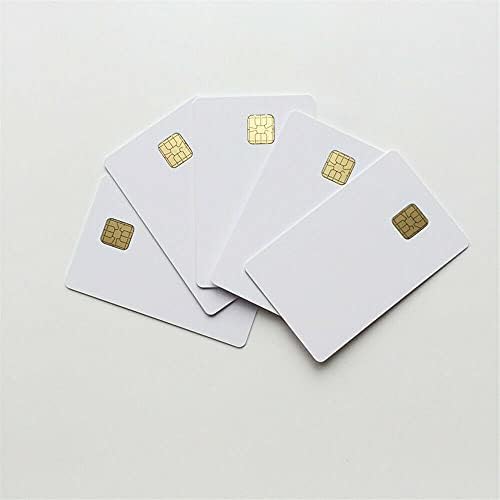100 парчиња бела ПВЦ картичка со SLE4428 CHIP CONTER CONTACT SMART CARD HOTEL KEY CARD ISO7816
