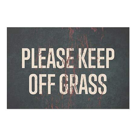 CGSignLab | Ве Молиме Да Се Задржи Надвор Трева-Духот На Возраст' Рѓа Прозорец Се Држат | 18 x12