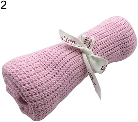 Текстурирано меко ќебе, топло и лесно фрлање ќебе, бебе новороденче мека топла памучна цврста боја плетена капчиња правоаголник
