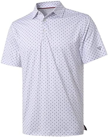 Голф кошули за мажи суво вклопување перформанси Влага, принтриција за припишување на полови кошула со кратки ракави