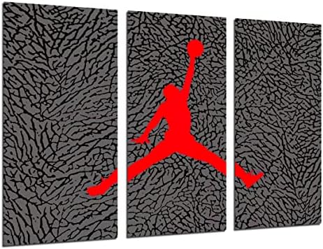 Современа фотографска слика Мајкл Jordanордан Скокман Лого Историски скок кошарка 97 x 62 см Ref 27370