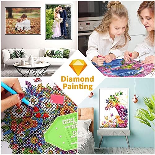 Дијамантски комплети за сликање за возрасни/деца 5D DIY дијамантска уметност боја со целосна квадратна дијамантска уметност Шарени
