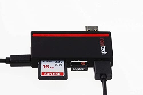 Navitech 2 во 1 лаптоп/таблет USB 3.0/2.0 HUB адаптер/микро USB влез со SD/Micro SD картички читач компатибилен со ASUS ZenBook