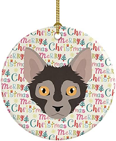 Богатства на Каролина WDK2345CO1 LYKOI CAT CATH CATH CERAMIC украс, украси за новогодишни елки, висечки украс за Божиќ, празник, забава, подарок,