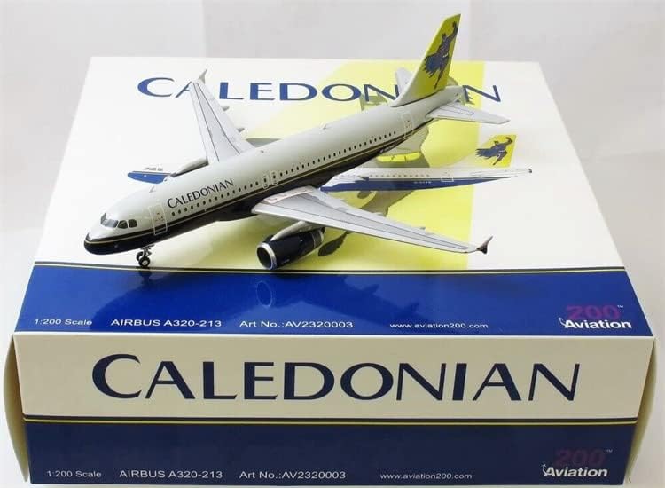 Авијација 200 A320-213, за Каледонија, G-CVYG со Stand Limited Edition 1/200 Diecast Aircraft претходно изграден модел