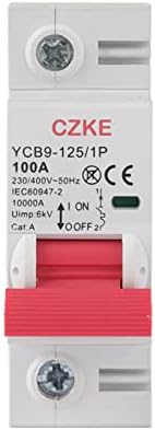 Bneguv YCB9-125 1P Минијатурен прекинувач за прекинувач MCB Заштита за заштита на кратки спојки 63A 80A 100A