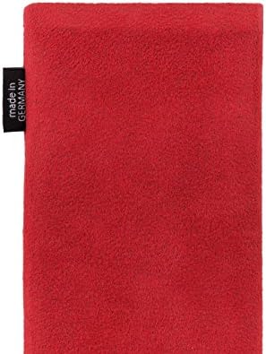 Fitbag Classic црвен прилагодено прилагодено ракав за Samsung Galaxy S8 Plus. Оригинална торбичка Алкантара со интегрирана обвивка за микрофибер