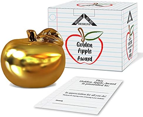Подароци за наставници-Подароци за наставници за жени-керамичко злато јаболко за благодарност за наставници со персонализирана