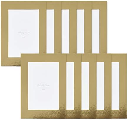 Монолична стоечка рамка за хартија 4x6 Метална серија Сјајно злато 10p 4x6inch големина