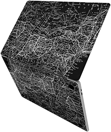 Lex Altern Vinyl Skin компатибилен со MacBook Air 13 Inch Mac Pro 16 Retina 15 12 2020 2019 2018 Монохроматски градски мапа Модел Основен