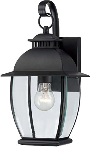 Quoizel ban8407k bain на отворено фенерски wallид sconce, 1-светло, 75 вати, мистично црно