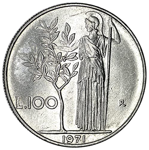 1971 година Италија 100 лири km 96.1 лири за нециркулирани