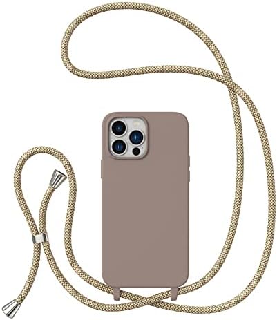 Crossbody Crossbody Ztofera за iPhone 14 Pro со лента за лента за прилагодување на јажето со силиконски мек на силикон за iPhone 14