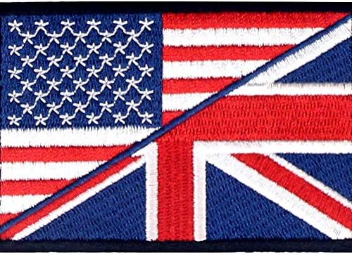 САД Американски унија во Велика Британија, Jackек, Jackек, знаме, извезена морална апликација железо на шиење на амблем