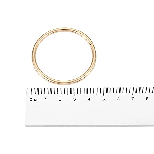 uxcell 1,57 метални o прстени дебели 3мм не-заварен прстен за ленти торбички за декорација хардвер DIY златен тон 30 парчиња