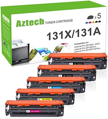 Замена на кертриџот за компатибилен тонер на AZTECH за HP 131A 131X PRO 200 боја M251NW M276NW M251N MFP M276N CF210X CF210A CF211A CF212A