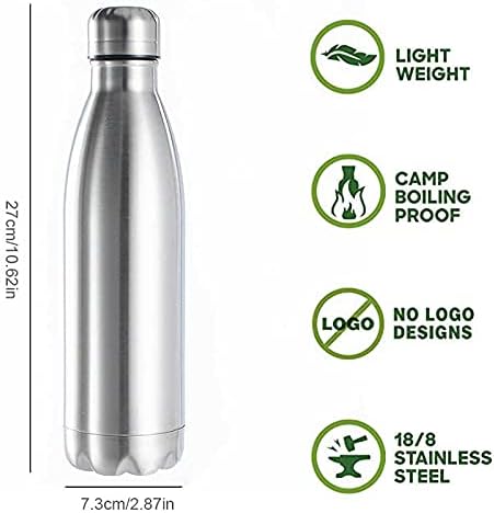 Кит Скот Шише со вода за вода од 16 мл Кантина Термос Подарок, за пешачење смешен подарок за мажи и жени, спортски пијалоци во