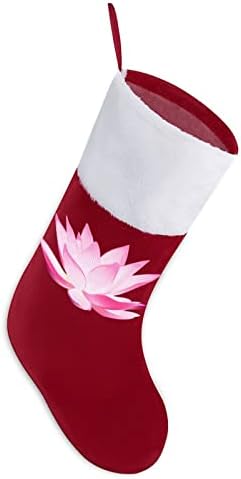 Лотус Божиќно порибување чорапи печати Божиќно дрво украси за камин