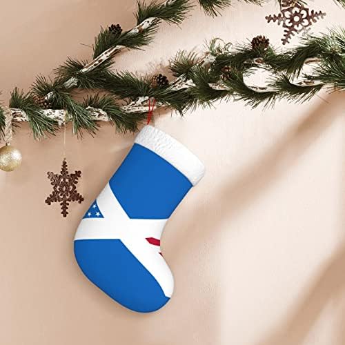 Cutedwarf Scotland American Flag Cristma Codrings Божиќни украси на дрво Божиќни чорапи за Божиќни празнични забави подароци 18-инчи