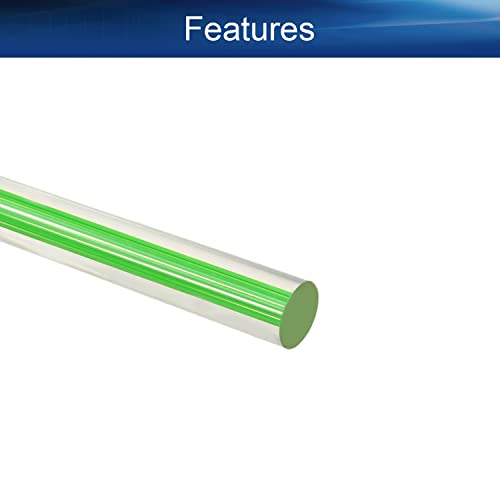 Беттомшин зелена права линија акрилна тркалезна шипка стандардна толеранција на плексиглас лесна за дијаметар од 12мм со дијаметар од 12мм 1 парчиња 1 парчиња