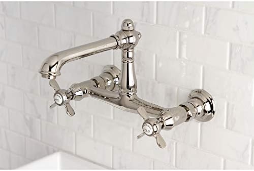 Кингстон месинг KS7246Bex Essex Faucet, полиран никел, 11 x 9,88 x 5.06