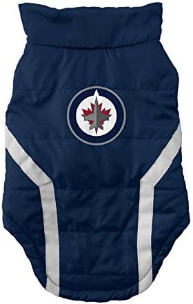 Littlearth Unisex-Advult NHL Winnipeg Jets Pet Puffer Vest, Team Color, X-Large