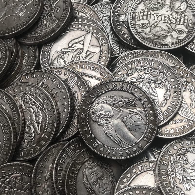 38мм Антички сребрен долар монета Американска монета Морган Трамп 1885цц занает 103