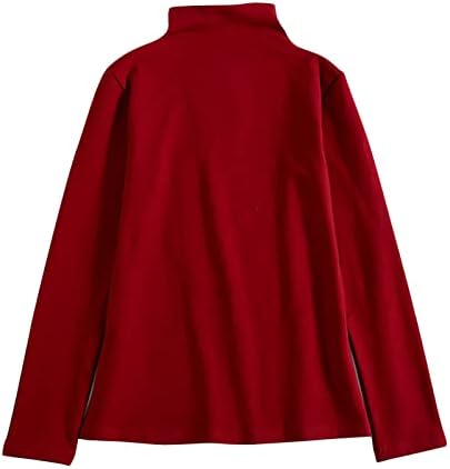 Женска мека цврста боја на женска боја Топ основен џемпер за пулвер со долг ракав лабава блуза лесна пријатна скокач врвови