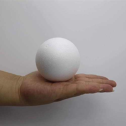 FFCHUANHE 3 инчи 15 парчиња занаетчиска пена топка бела полистиренска мазна тркалезна топка, за уметност и занаетчиски материјали Училишен