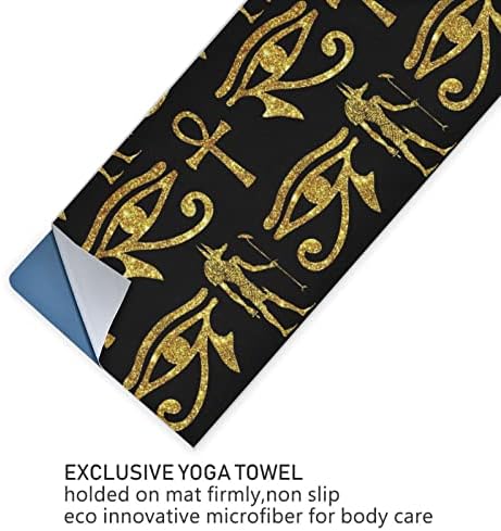 Augenseter јога ќебе Античко-египетско-Анх-злато-злато јога крпа за јога мат пешкир