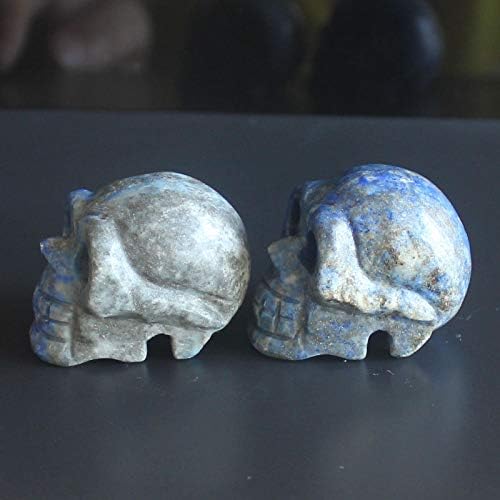1,5 '' рака врежана измешана резба на фигура на кристал на череп од скапоцен камен