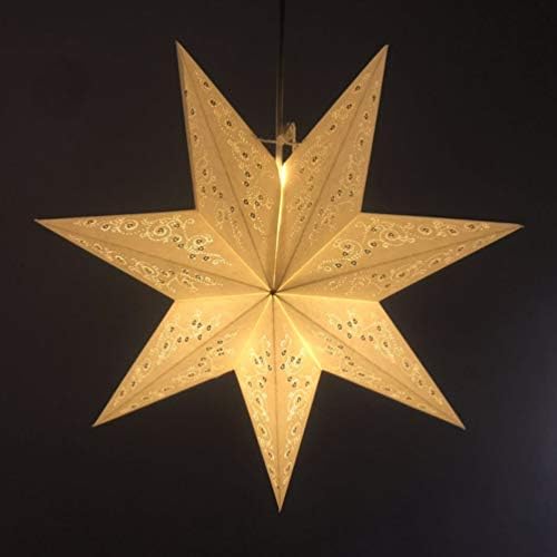 Besportble приврзок светло покритие хартија starвезда фенерхарда 3Д рачно изработена голема starвезда пентаграм за Божиќна венчавка Декорација