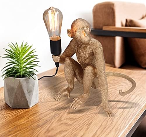 E27 Мајмуни светла Мајмун форма смола Светло креветчето Светилка светло домашна просторија Мајмун ламба Практична атрактивна декоративна ламба