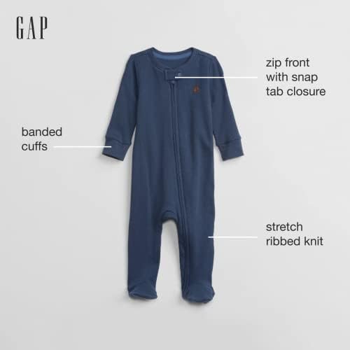 Gap Unisex-Baby Footed Ribbed Ene-Peeciate Coutfit