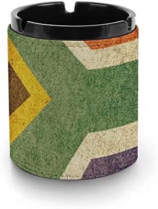 Гроздобер знаме на Јужна Африка смешно пува од кожа од пепел цигари цигара држач за фиока за украси за домашни канцеларии